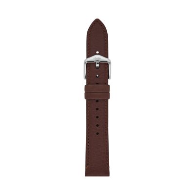 Button Snap Strap - Dark Brown Leather Strap