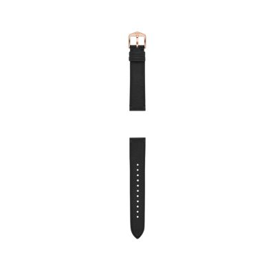 18mm Black LiteHide™ Leather Strap