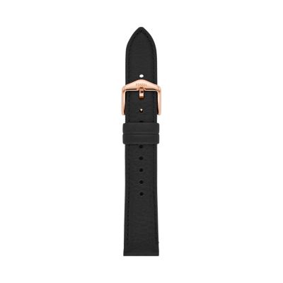Bracelet en cuir LiteHideMC noir de 18 mm