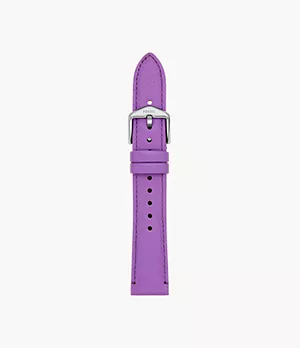 Bracelet interchangeable en cuir éco-responsable de 18 mm, violet