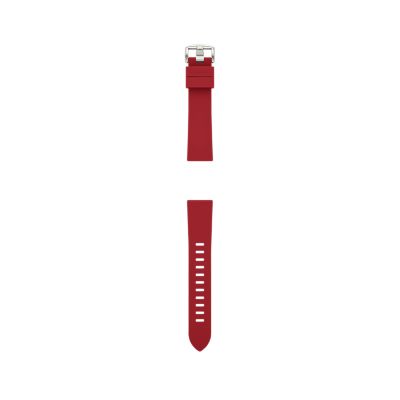 20mm Red Silicone Strap