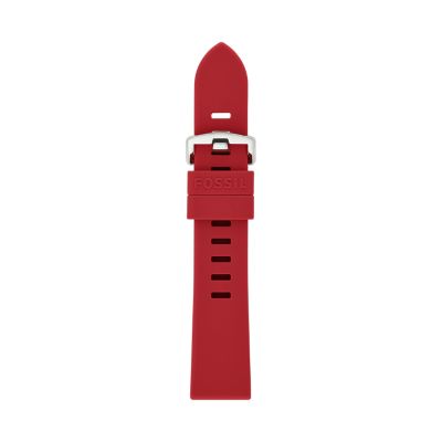 20Mm Red Silicone Strap