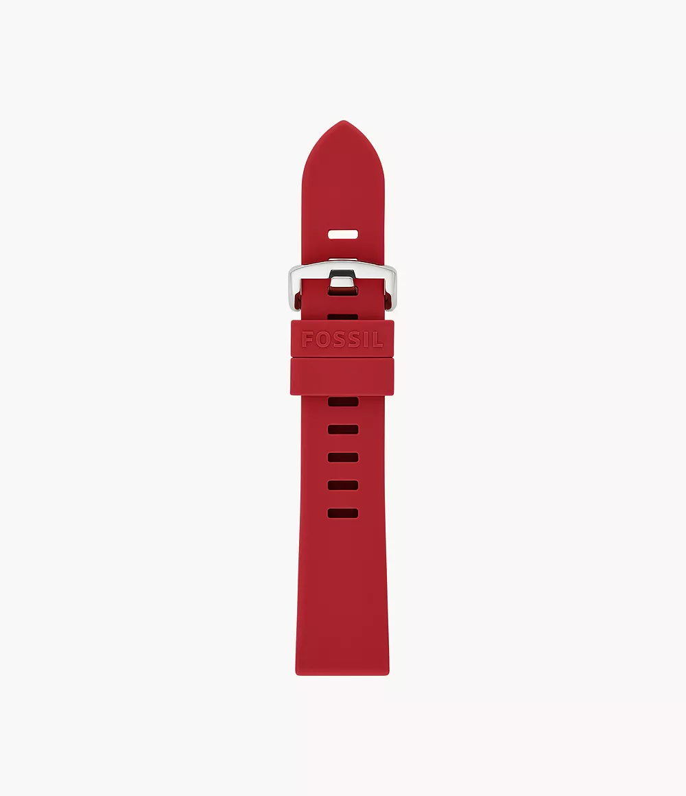 Image of 20mm Red Silicone Strap