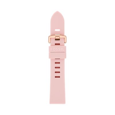 Bracelet de 20 mm en silicone, rose poudré - S201110 - Fossil