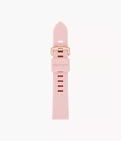 Bracelet de 20 mm en silicone, rose poudré - S201110 - Fossil