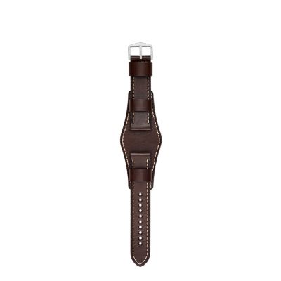 22mm Dark Leather Strap S221240 - Fossil