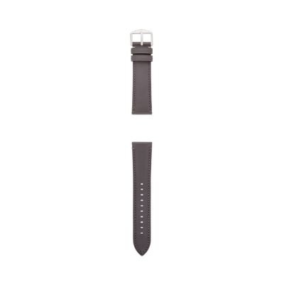 Grey leather watch strap on sale 22mm