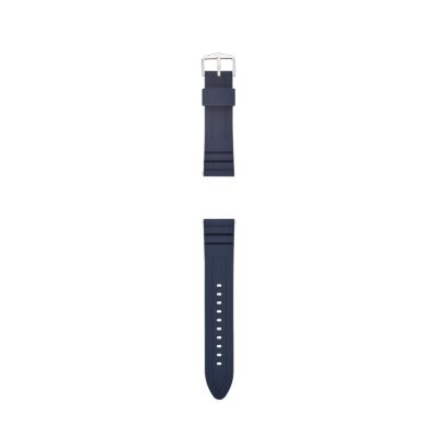 22mm Dark Blue Silicone Watch Strap S221302 Fossil