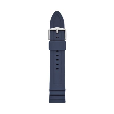 Cinturino per orologio in silicone blu scuro da 22 mm