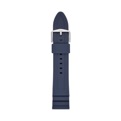 22mm Dark Blue Silicone Watch Strap