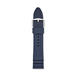 22mm Light Blue Silicone Watch Strap