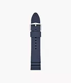 22mm Light Blue Silicone Watch Strap