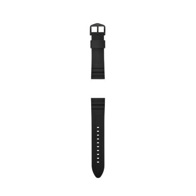 Correa para reloj de 22 mm de silicona en color negro