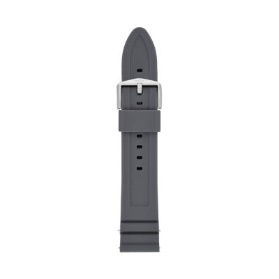 22mm Grey Silicone Watch Strap