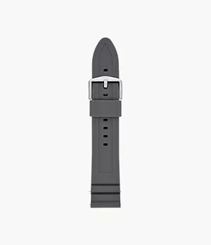 22mm Grey Silicone Watch Strap