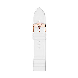 22mm White Silicone Watch Strap