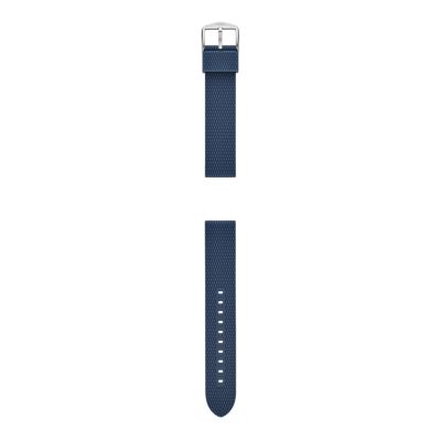 22mm Blue Silicone Watch Strap S221414 Fossil