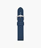 Cinturino per orologio in silicone blu da 22 mm