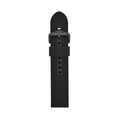 22 mm Black Silicone Strap