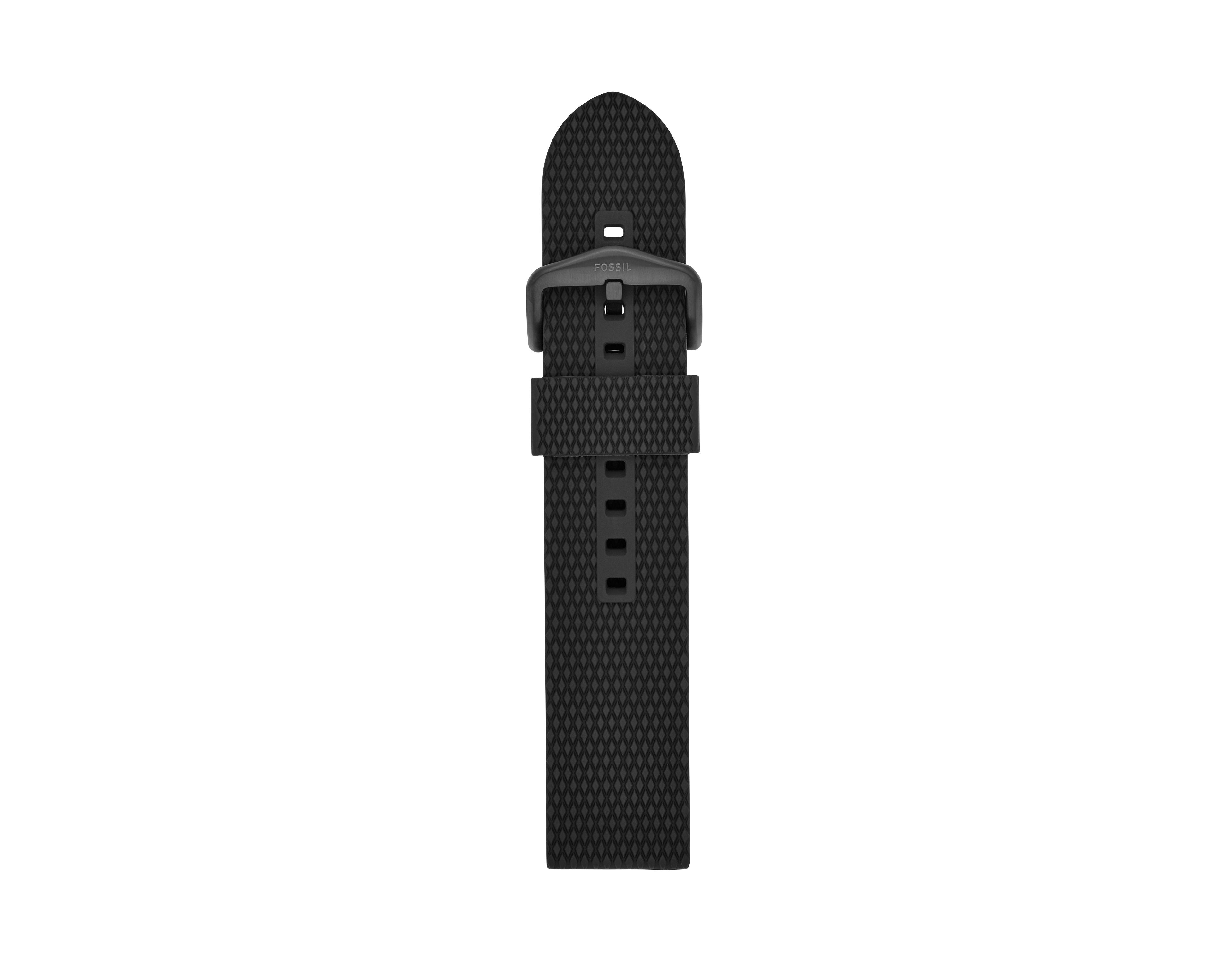 22mm Black Silicone Strap
