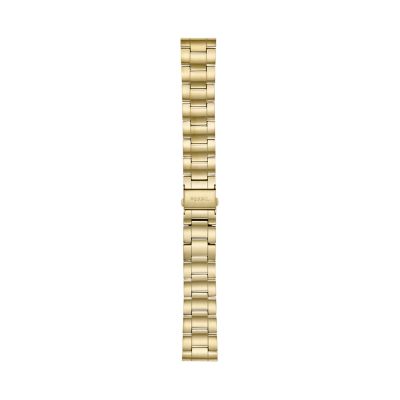 22 mm Three-Row Gold-Tone Stainless Steel Bracelet - S221439 - Fossil