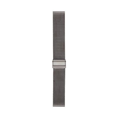 Bracciale mesh in acciaio grigio fumo da 22 mm