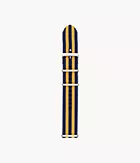 22mm Striped Navy Nylon Strap