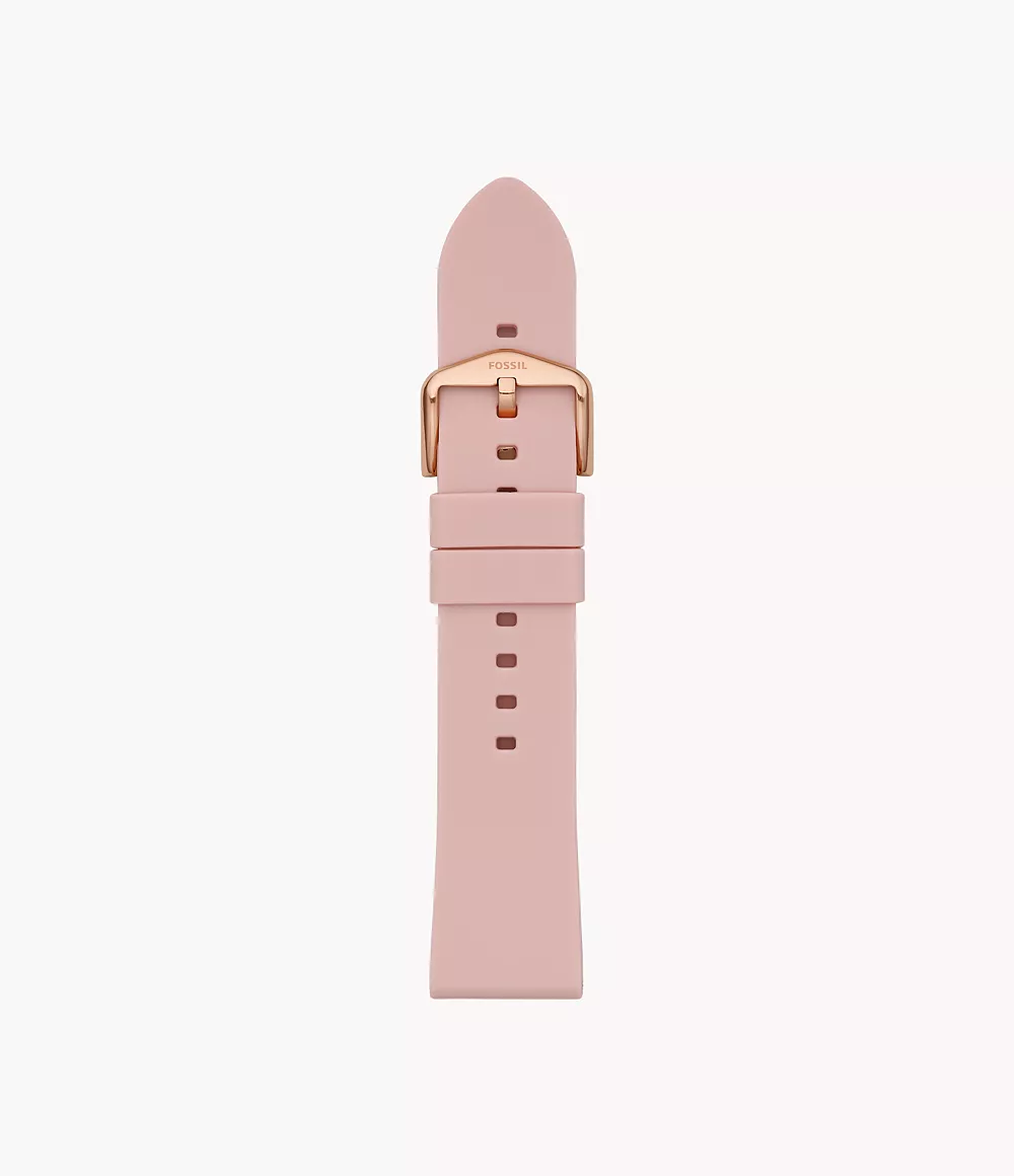Fossil Femmes Bracelet interchangeable en silicone rose poudré 22 mm -Nude
