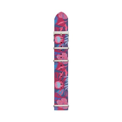 22 mm Fuchsia Floral Nylon Strap