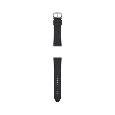 22mm Black Leather Strap - S221486 - Watch Station