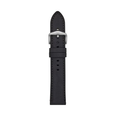 22mm Black Leather Strap