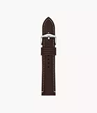 Bracelet de 22 mm en cuir LiteHide™, brun foncé