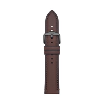 Cinturino in pelle LiteHide™ marrone scuro da 22 mm