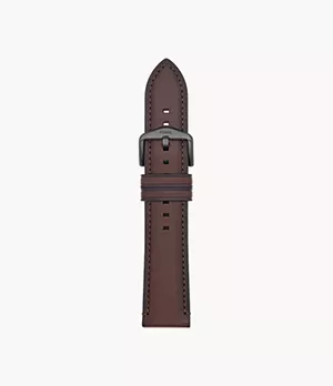 22mm Dark Brown Eco Leather Strap
