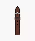 Bracelet interchangeable en cuir éco-responsable brun de 22 mm