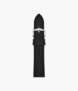 22mm Black LiteHide™ Leather Strap