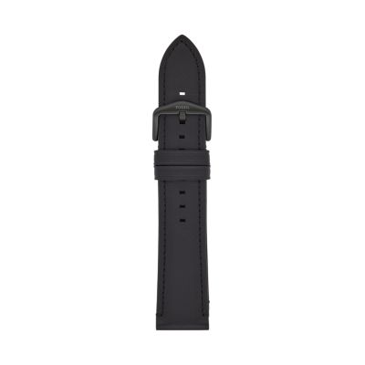 Cinturino in pelle LiteHide™ nera da 22 mm