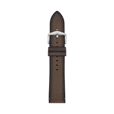 

Fossil Homme Bracelet interchangeable en cuir éco-responsable gris de 22 mm
