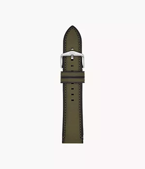 22mm Olive Eco Leather Strap