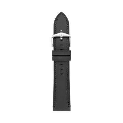 

Fossil Homme Bracelet interchangeable en cuir éco-responsable de 22 mm noir
