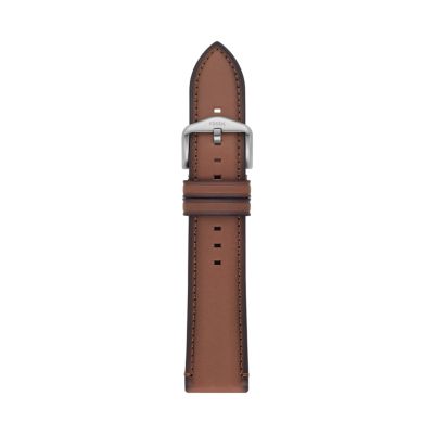 Bracelet en cuir LiteHideMC brun moyen de 22 mm
