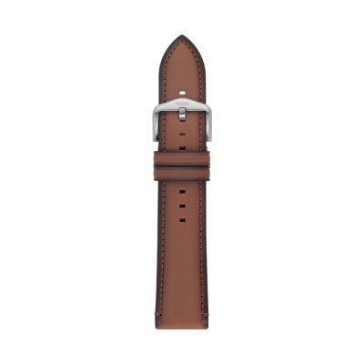 22mm Medium Brown Eco Leather Strap