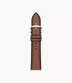 Bracelet interchangeable en cuir éco-responsable de 22 mm, brun
