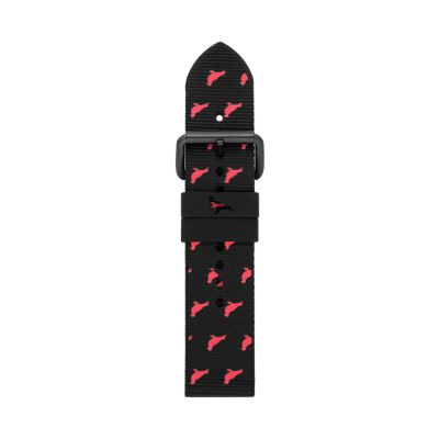 

Fossil Homme Bracelet Staple X Fossil en édition limitée de 22 mm en PET recyclé noir
