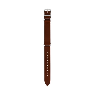 22mm Brown Leather Strap - S221521 - Fossil