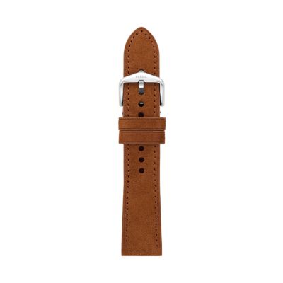 Fossil Men 22mm Medium Brown Leather Strap