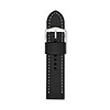 24mm Black Leather Watch Strap