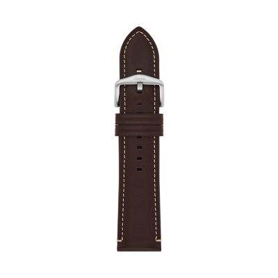 Bracelet de 24 mm en cuir LiteHide™, brun foncé
