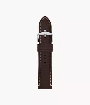 24mm Dark Brown Eco Leather Strap