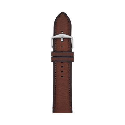 Correa de piel LiteHide™ marrón claro de 24 mm